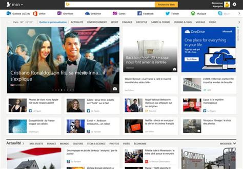 page msn accueil|MSN France: Hotmail, Outlook, actualités, météo, divertissement